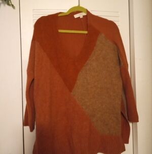 Colorblock V-Neck Sweater Loft